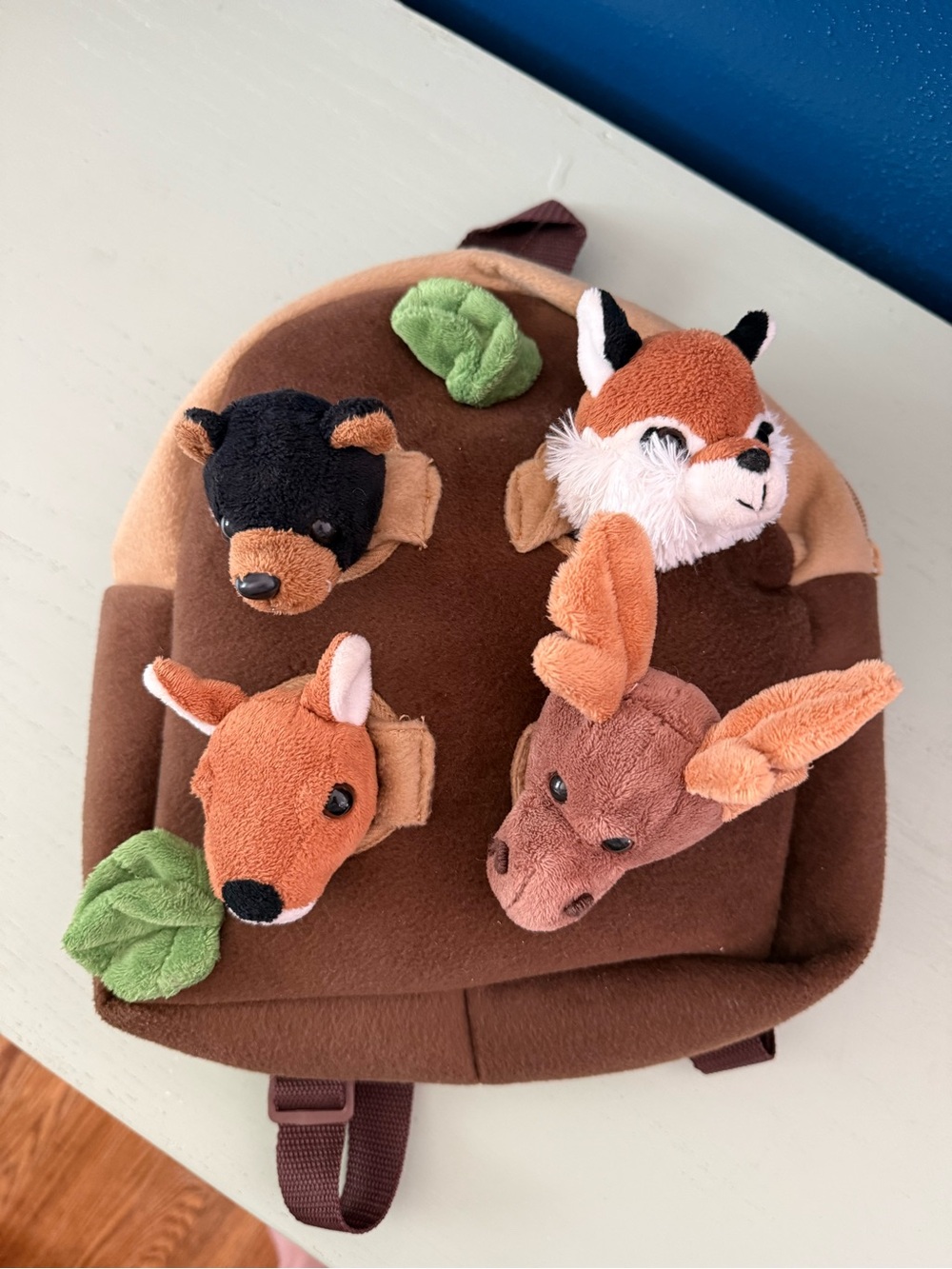 Unipak Forest Animal 11" Mini Backpack with 4 Plush Toys Woodland Fox Bear